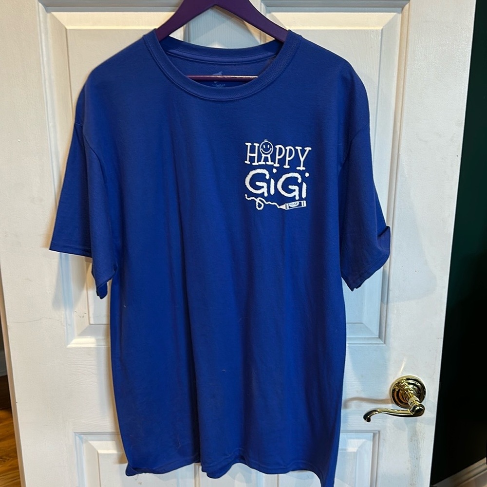NWOT Happiness is being a GiGi tee shirt in royal blue Hanes